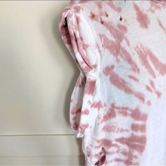 CHASER | Free Love Graphic. Tie Dye Distress Oversized Top. Size Medium. - Picture 4 of 4